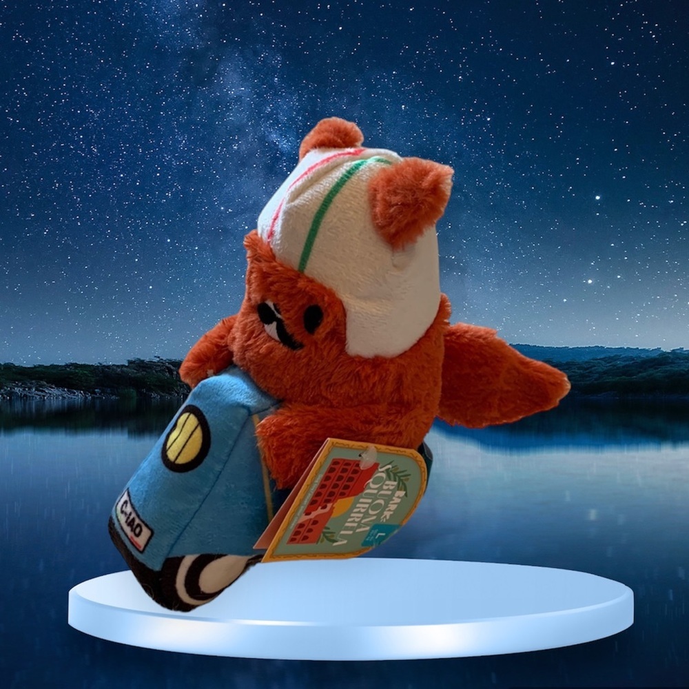 BARK Buona Squirrela Plush Dog Toy Large 50+ lb Dogs NEW With Tags Vespa Italy